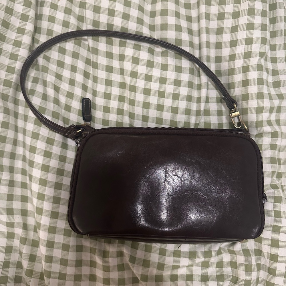 Rosetti 90s y2k brown leather shoulder bag mini purse - Picture 4 of 8